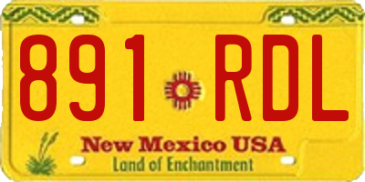 NM license plate 891RDL