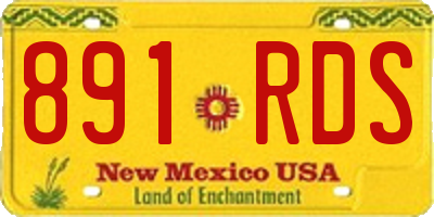 NM license plate 891RDS