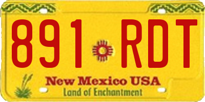 NM license plate 891RDT