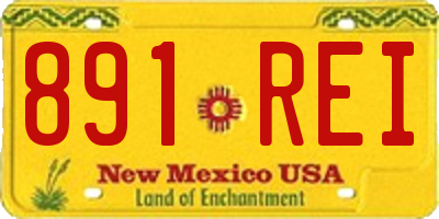 NM license plate 891REI