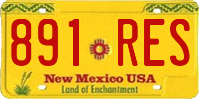 NM license plate 891RES