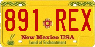 NM license plate 891REX