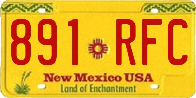 NM license plate 891RFC