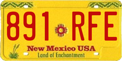 NM license plate 891RFE