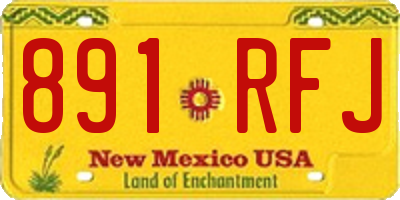 NM license plate 891RFJ
