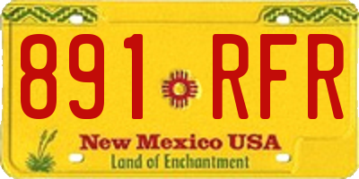 NM license plate 891RFR