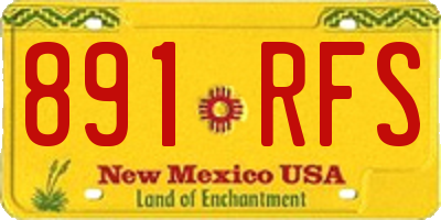 NM license plate 891RFS