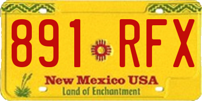 NM license plate 891RFX