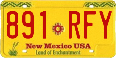 NM license plate 891RFY