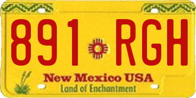 NM license plate 891RGH