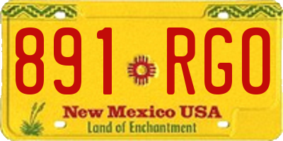 NM license plate 891RGO
