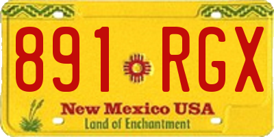 NM license plate 891RGX
