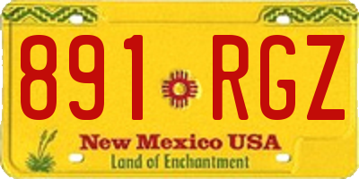 NM license plate 891RGZ