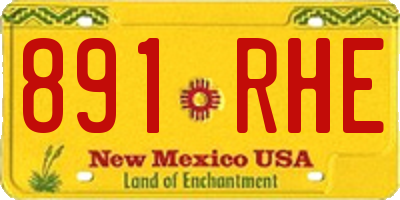 NM license plate 891RHE
