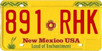 NM license plate 891RHK