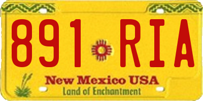 NM license plate 891RIA