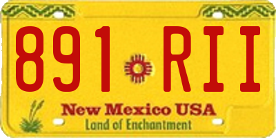 NM license plate 891RII