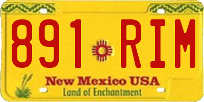 NM license plate 891RIM