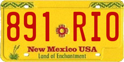 NM license plate 891RIO