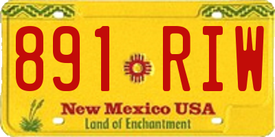 NM license plate 891RIW