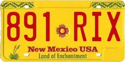 NM license plate 891RIX