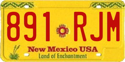 NM license plate 891RJM