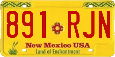 NM license plate 891RJN