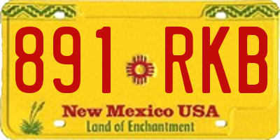 NM license plate 891RKB