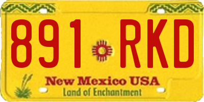 NM license plate 891RKD
