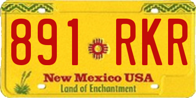 NM license plate 891RKR