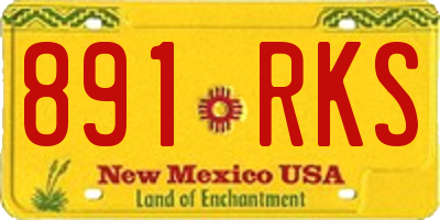 NM license plate 891RKS
