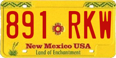 NM license plate 891RKW