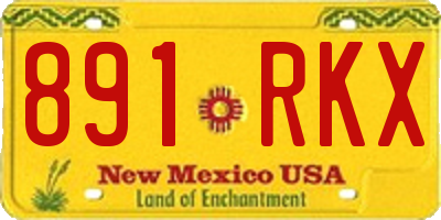 NM license plate 891RKX