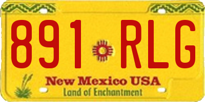 NM license plate 891RLG