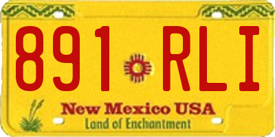 NM license plate 891RLI