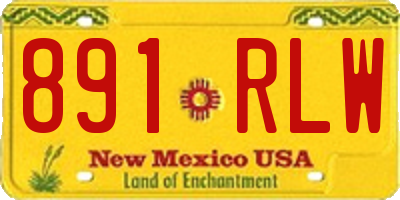 NM license plate 891RLW