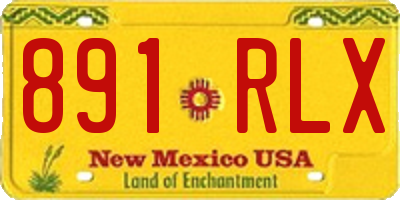 NM license plate 891RLX