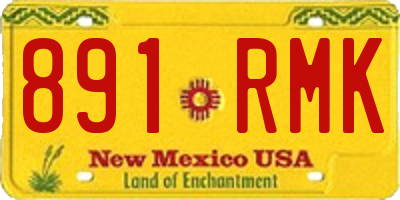 NM license plate 891RMK