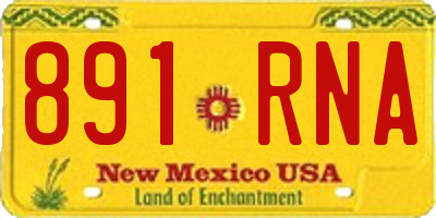NM license plate 891RNA