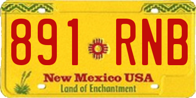 NM license plate 891RNB
