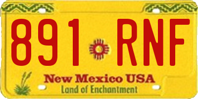 NM license plate 891RNF