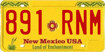 NM license plate 891RNM