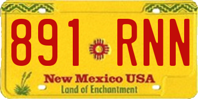 NM license plate 891RNN