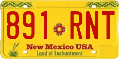 NM license plate 891RNT