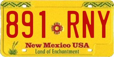 NM license plate 891RNY
