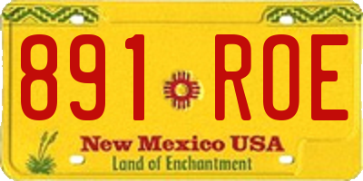 NM license plate 891ROE