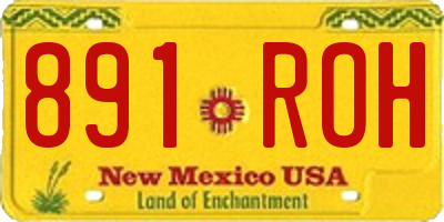 NM license plate 891ROH