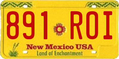 NM license plate 891ROI