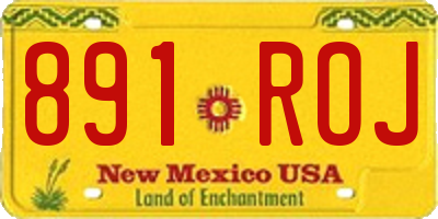 NM license plate 891ROJ