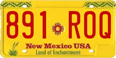NM license plate 891ROQ